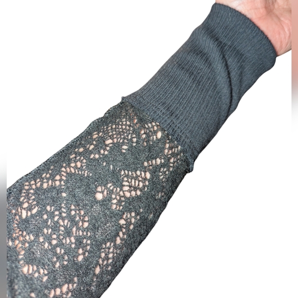 Free People black sheer tunic/mini dress - Picture 7 of 8